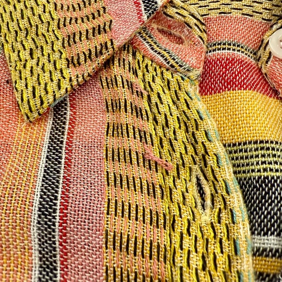 VICI Collection Camille Striped Woven Button Down Top Multicolor - Picture 9 of 14